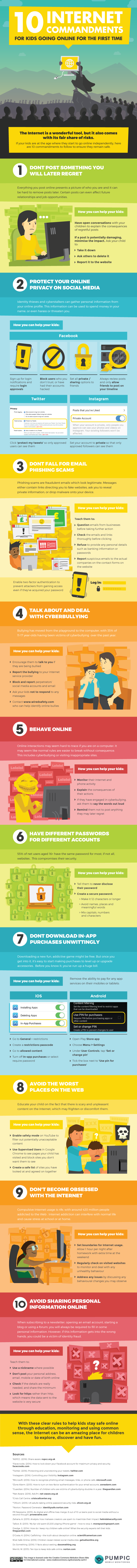 infographic of internet safety tips