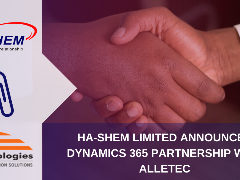 close up of african-american handshake with ha-shem and alletec announcementtext overlay