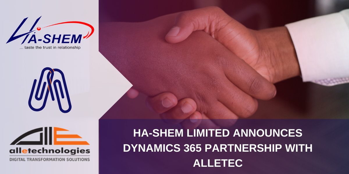 close up of african-american handshake with ha-shem and alletec announcementtext overlay